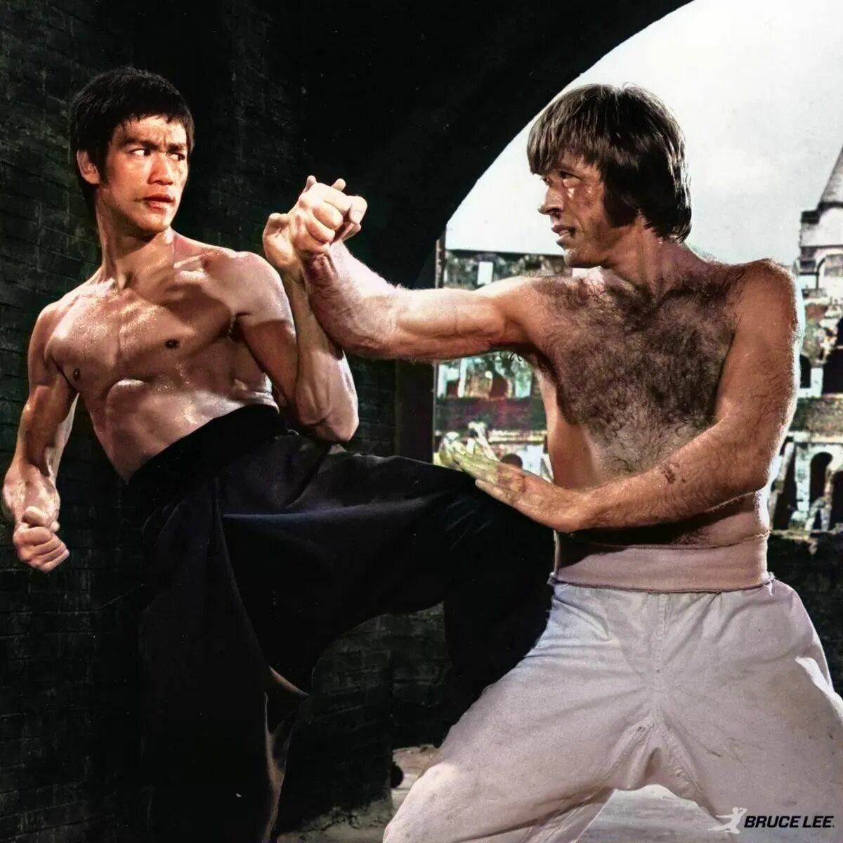Путь дракона брюс ли и чак норрис. Брюс ли против чака норриса. Чак норрис и брюс ли. Путь дракона брюс ли и чак норрис. Брюс ли 1972.