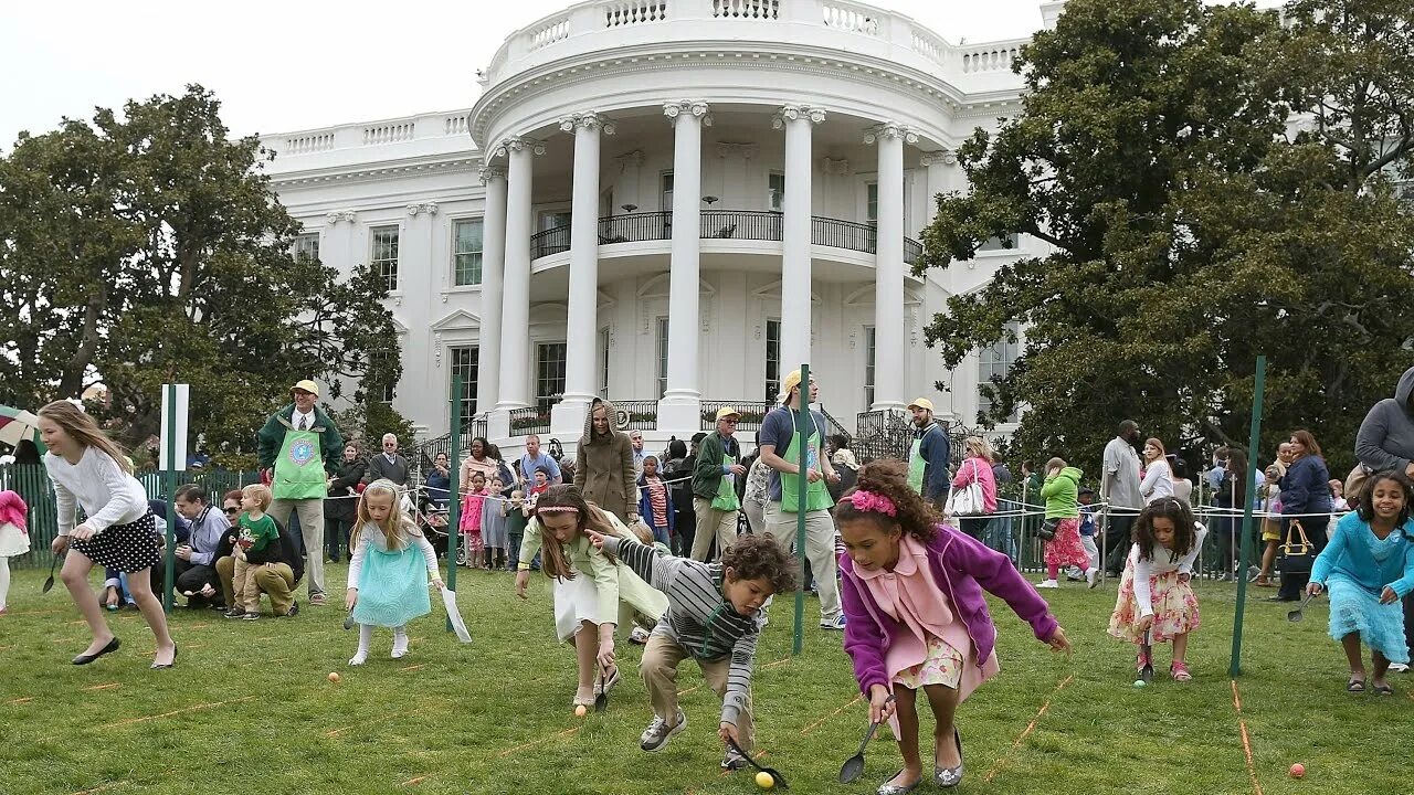 Пасха в Америке традиции. White House Easter Egg Roll. Катание яиц в Америке. Easter в США.