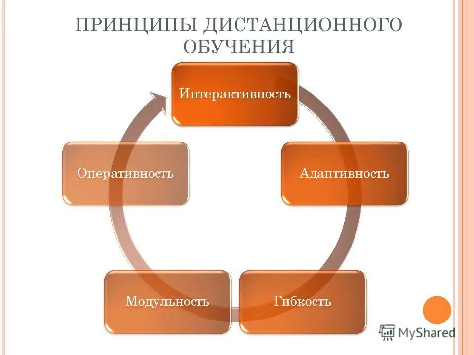 специфических принципов дистанционного обучения