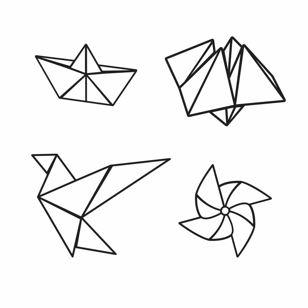 Оригами рисунок. Раскраска оригами. Рисование с оригами. Рисунки оригами для срисовки. Оригами эскиз.