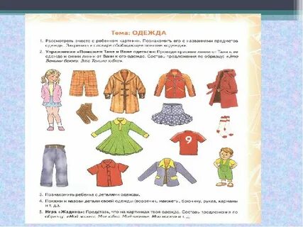 Конспект урока одежда