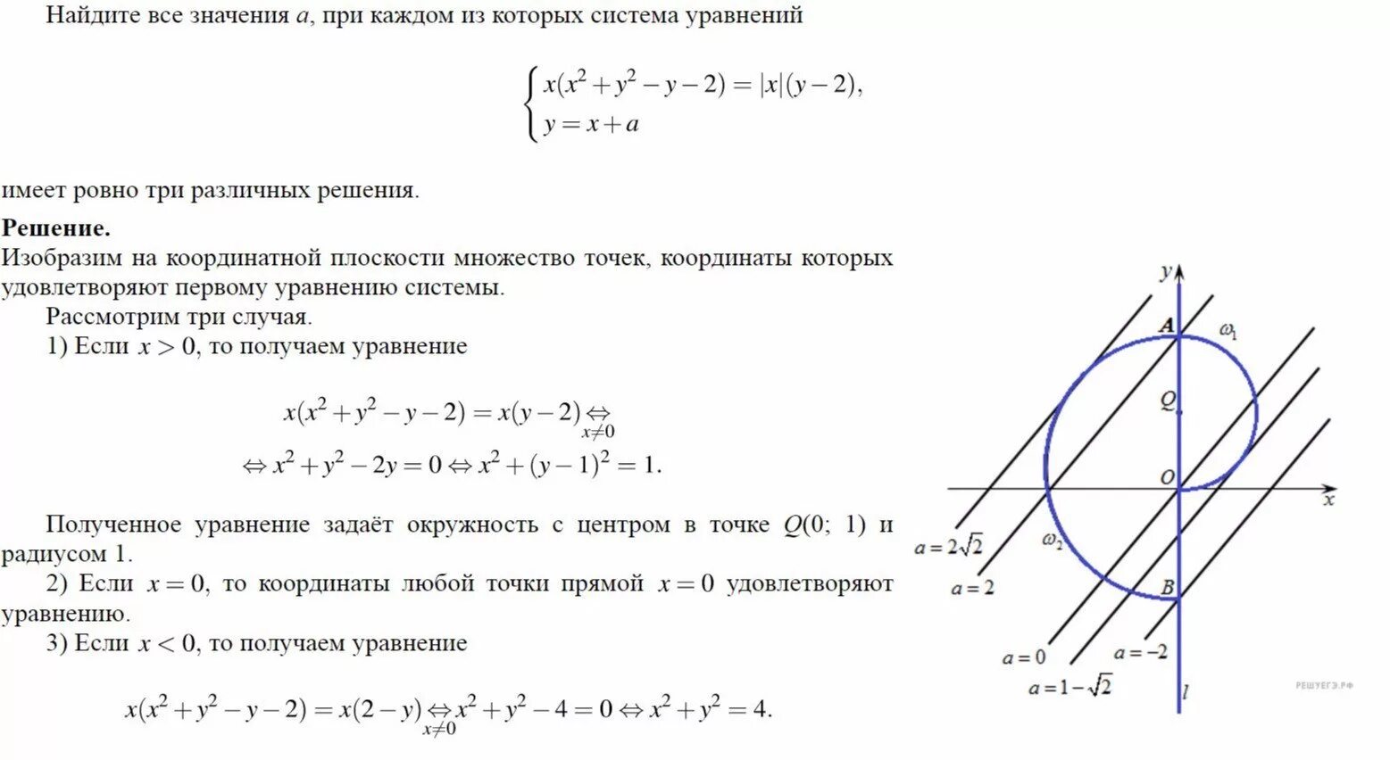 Решение x 2y 1. Найдите все значения а при каждом из которых система уравнений имеет. Как найти параметр. Параметр имеет Ровно четыре различных решения.. Система имеет 4 различных решения.