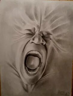 Нарисовать кричащего человека