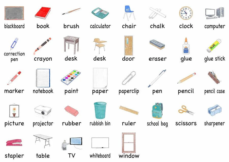 Карточки Classroom objects. Школьные предметы на английском языке. Школьные предметы. Карточки School things. Objects for kids