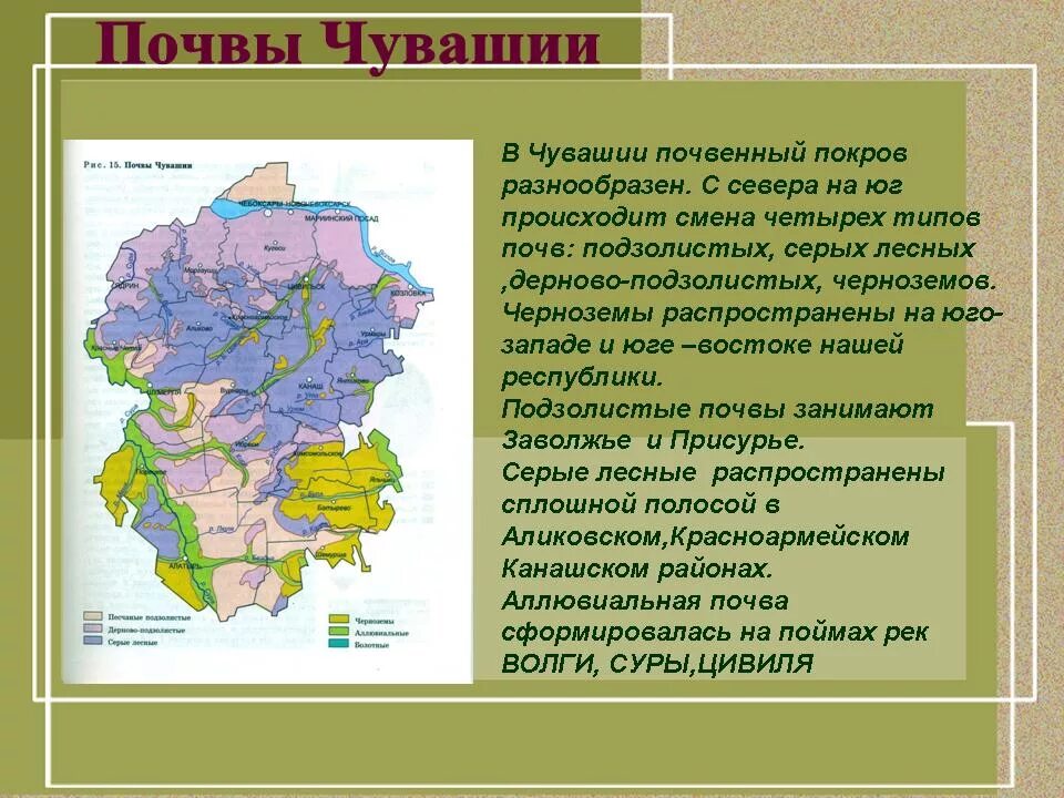 Типы почв Чувашии. Карта почв Чувашии. Преобладающий Тип почв Чувашии. Описать почвы Чувашии.