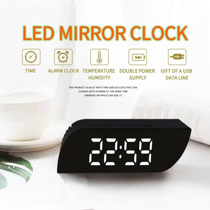 Инструкция электронных часов led mirror clock