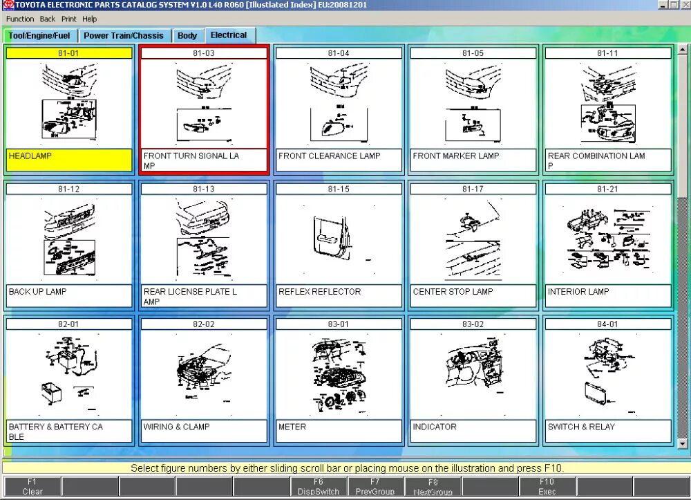 Каталог запасных частей Тойота. Toyota Electronic Parts catalog System. Оригинальный каталог запчастей. Каталог запчастей Тойота.