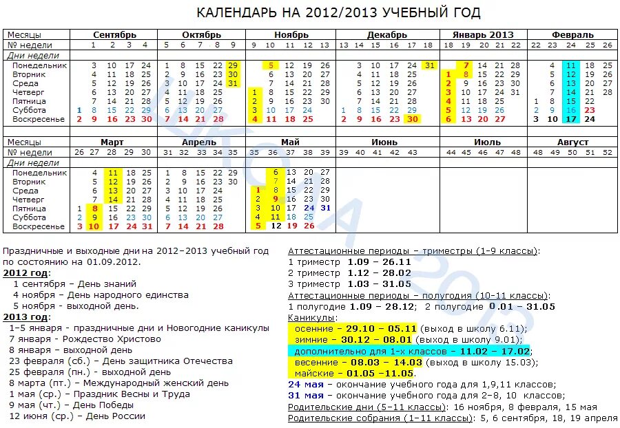 Сколько дней было в 2013 году. 2012-2013 Учебный год. Календарь 2012-2013 года. Учебный календарь 2012-2013 учебный. Таблица каникул в школе.