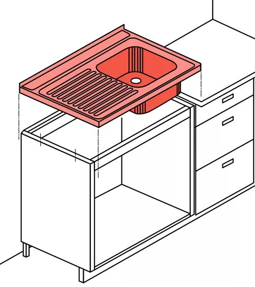 Тумба под мойку м500 с цоколем сборка. Сборка мойки для кухни 800х600. Мойка интегрированная под столешницу чертеж 900мм. Мойка накладная 800х600 монтаж.