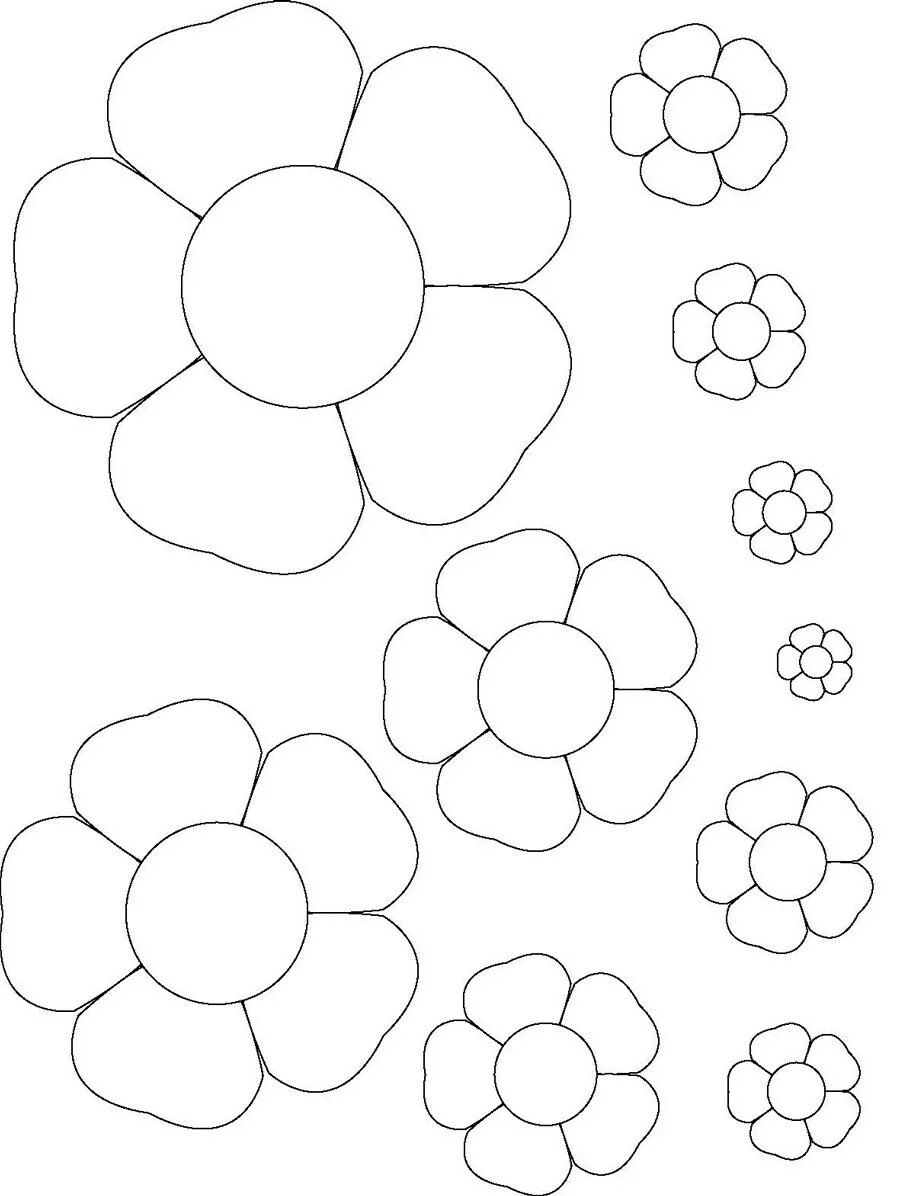 Цветы трафарет для вырезания. Трафарет "цветы". Трафарет "цветы". Цветочки для аппликации. Цветы.