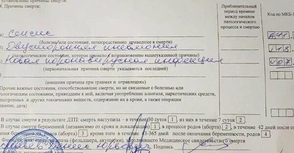 Минздрав рф список погибших. Свидетельство о смерти от коронавируса. Справка о смерти от коронавируса. Заключение о смерти от коронавируса. Справка о смерти при коронавирусе.