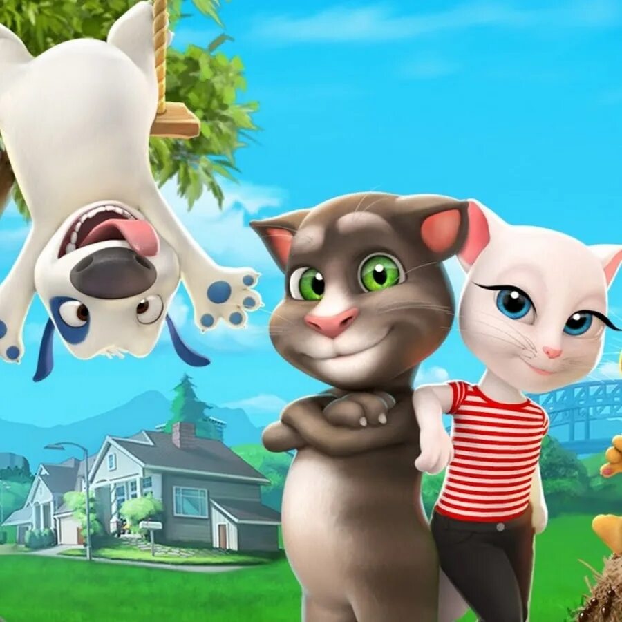 Talking tom 2010. Том и его друзья. Игра talking Tom friends Анджела.