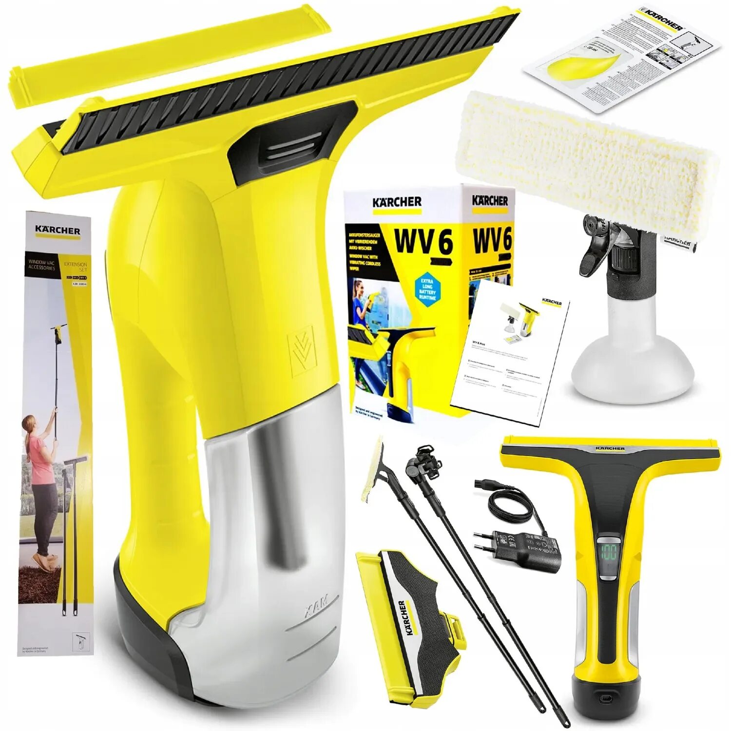 Мойка для окон керхер купить. Karcher wv6. Кёрхер для мытья окон Premium. Удлинитель для Керхер для мытья окон. Кёрхер для мытья окон WV 75 Plus.