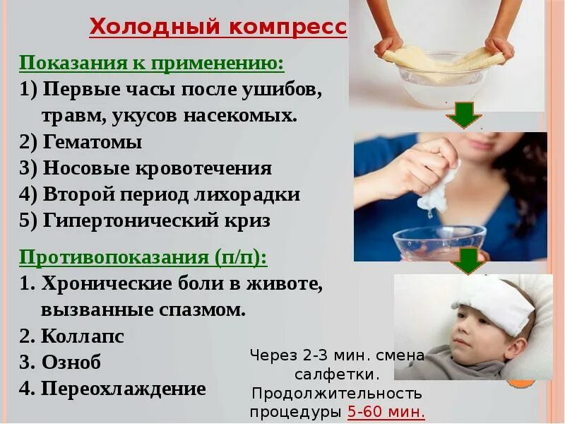Показания для применения согревающего компресса. Постановка холодного компресса показания и противопоказания. холодный компресс показания и противопоказания. холодный компресс противопоказания. противопоказания холодного компресса.