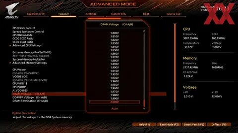 Xmp high frequency support