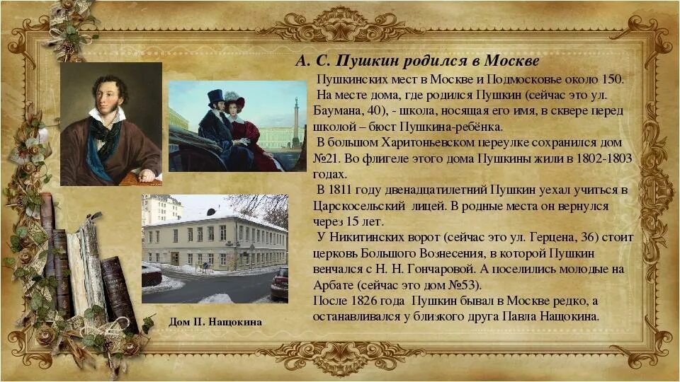 Пушкинские места в Москве. Литературные места Пушкин. Места в Москве связанные с Пушкиным. Пушкин в Москве презентация. Места пушкина в россии