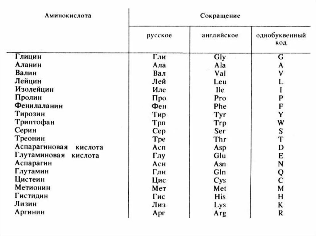 Аминокислота 6 букв