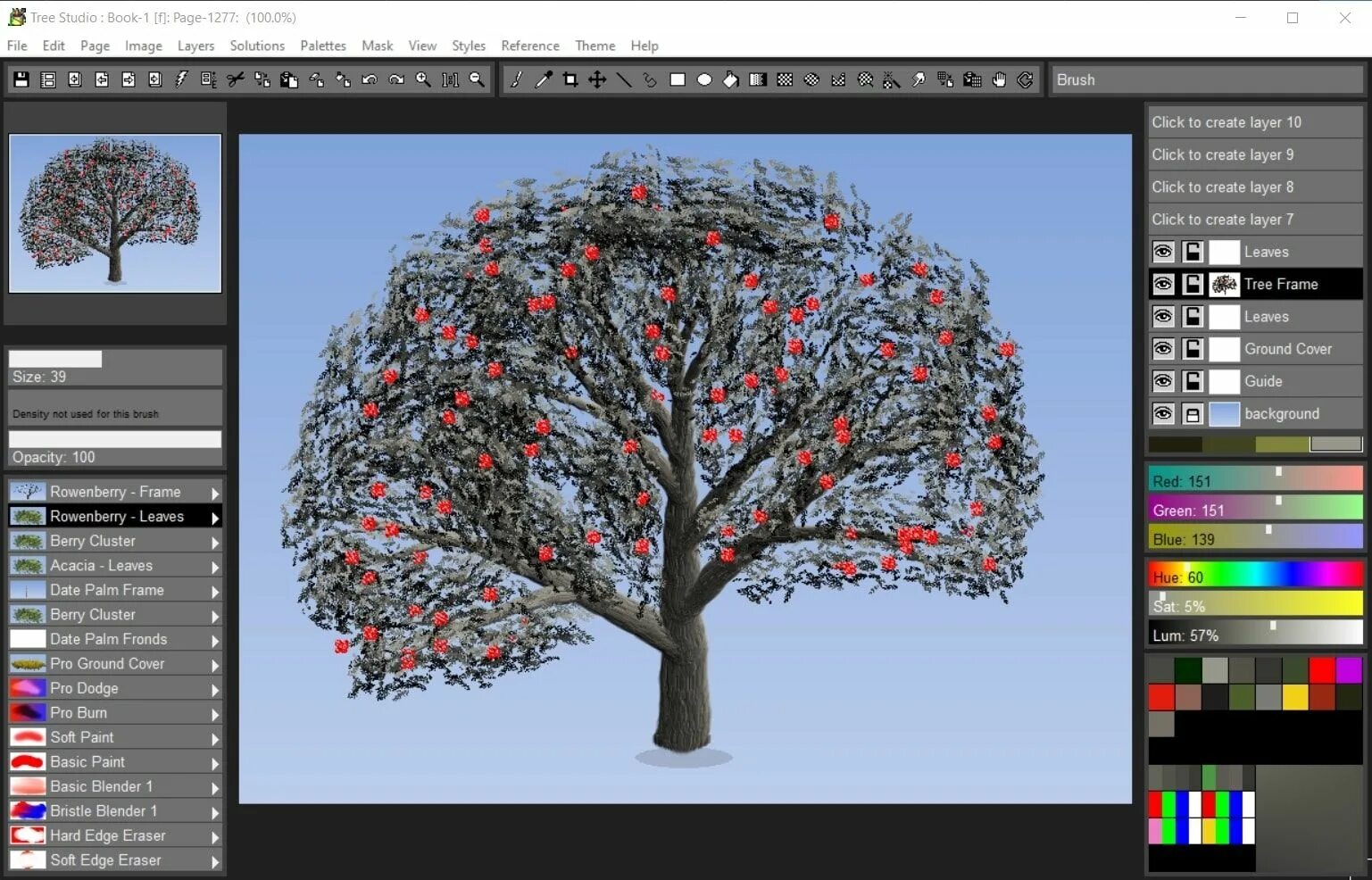 Create tree. Pixarra TWISTEDBRUSH. Кисти деревьев. TWISTEDBRUSH Tree Studio.