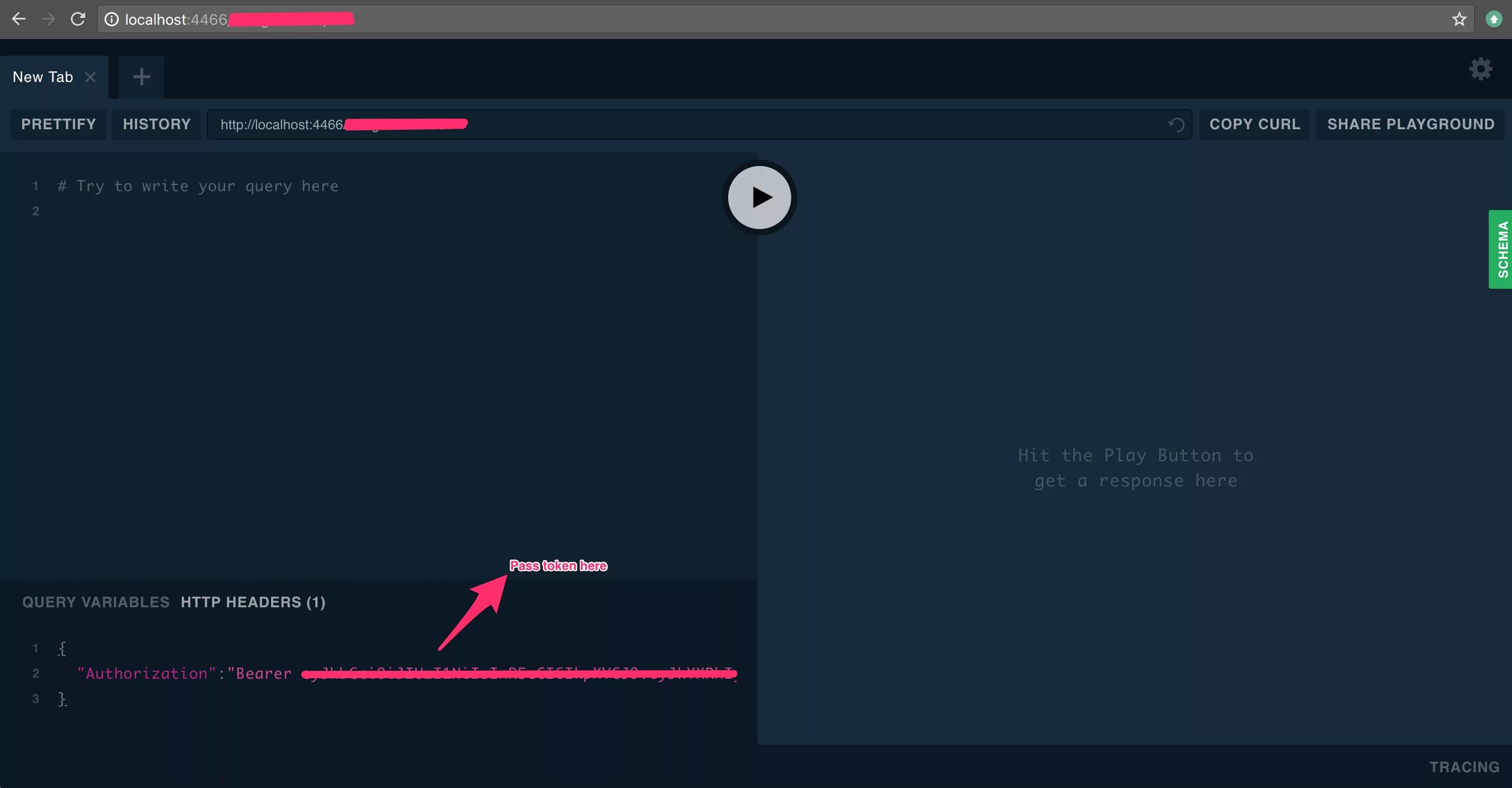 GRAPHQL Playground. Authorization GRAPHQL-Playground. Заголовки в GRAPHQL Playground.