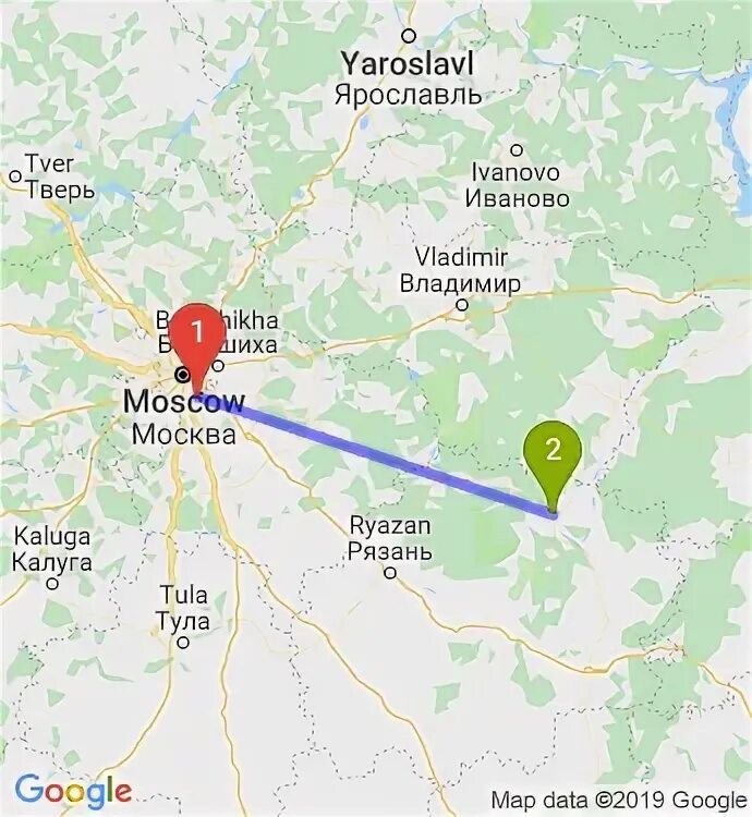 Москва тверь на карте