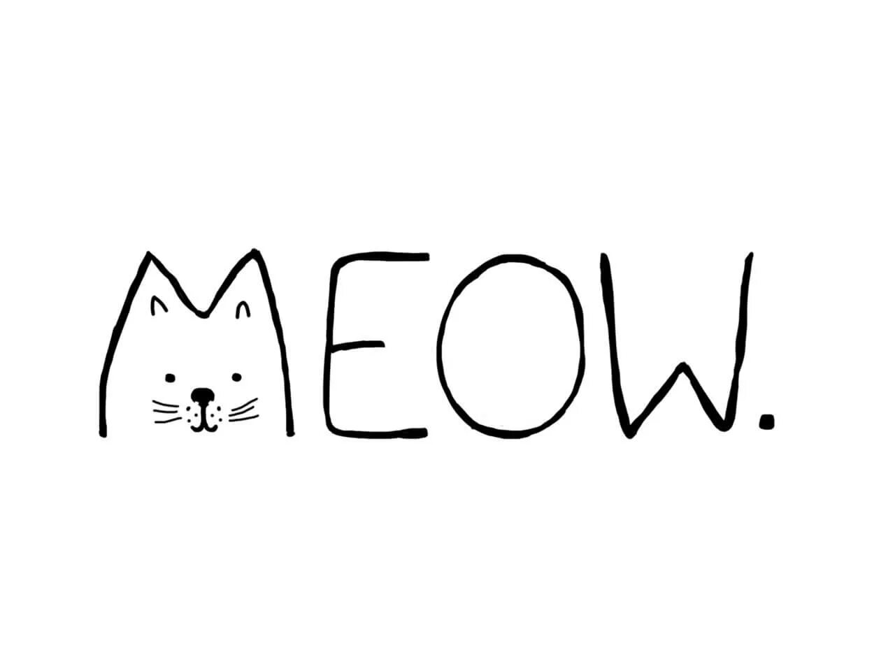 Подпись котик