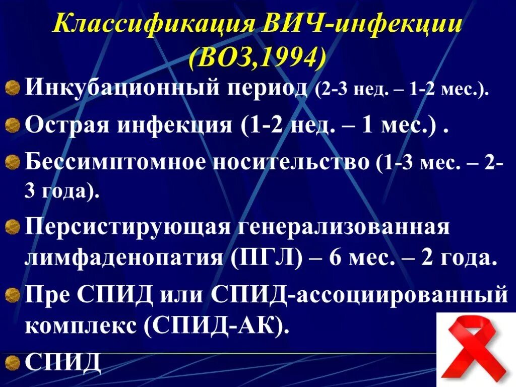 ВИЧ-1 И ВИЧ-2 инкубационный период. ВИЧ-инфекция классификация воз по в.и Покровскому. Классификация стадий ВИЧ инфекции. Инкубационный период при ВИЧ-инфекции.