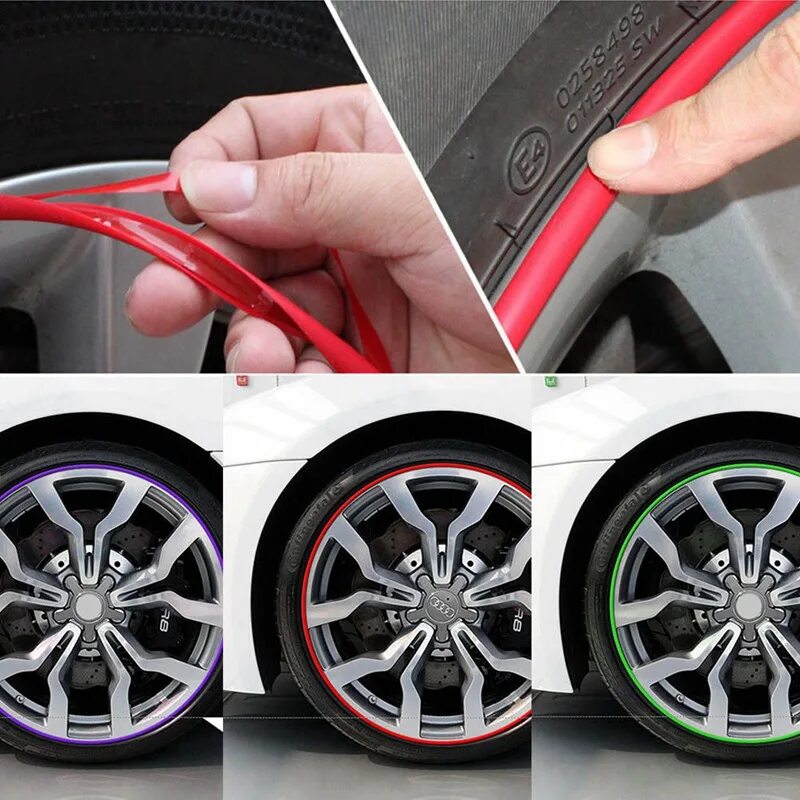 Стайлинг колес автомобиля. Протектор дисков. Декоративная защита литых дисков. Протектор дисков. Протектор дисков.