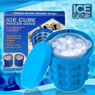 AUTHENTIC Ice Genie Cube Maker, Dual-Use Ice Cube Bucket, Silicone Ice Cube...
