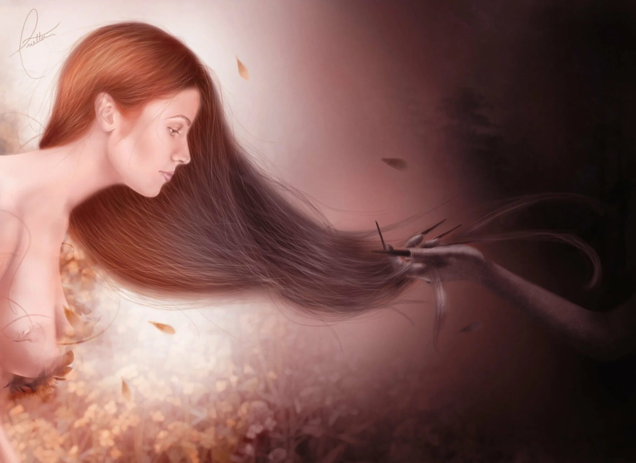 сказочные фотоработы светланы беляевой. магия волосы девушки. красивые девушки с красивыми волосами. красивая девушка рисунок. девушка с золотистыми волосами.