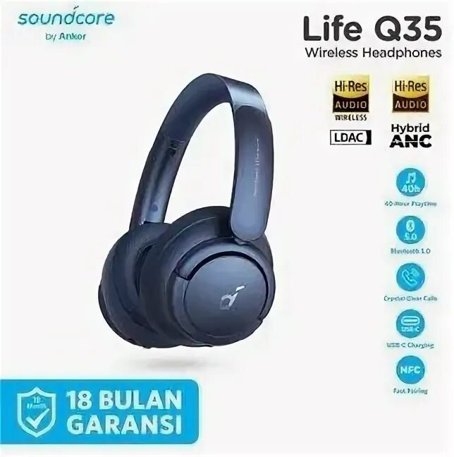 Наушники саундкор q35. Наушники Anker q35. Наушники Anker Life q35 черные. Anker SOUNDCORE Life q35 Obsidian Blue. Anker life q35