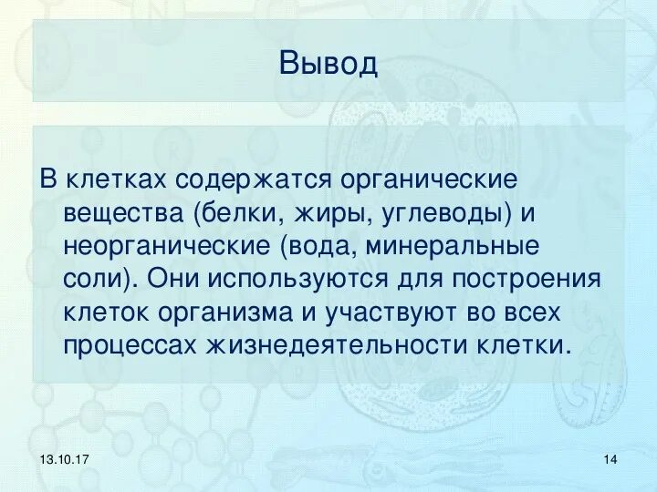 Можно ли сделать вывод о том. Органические вещества клетки вывод. Химический состав клетки вывод. Вывод по теме химический состав клетки. Вывод на тему химический состав клетки.