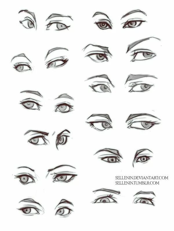 Виды рисунков глаз. Рисование глаз в разных ракурсах. Формы глаз для рисования. Стили рисования глаз.