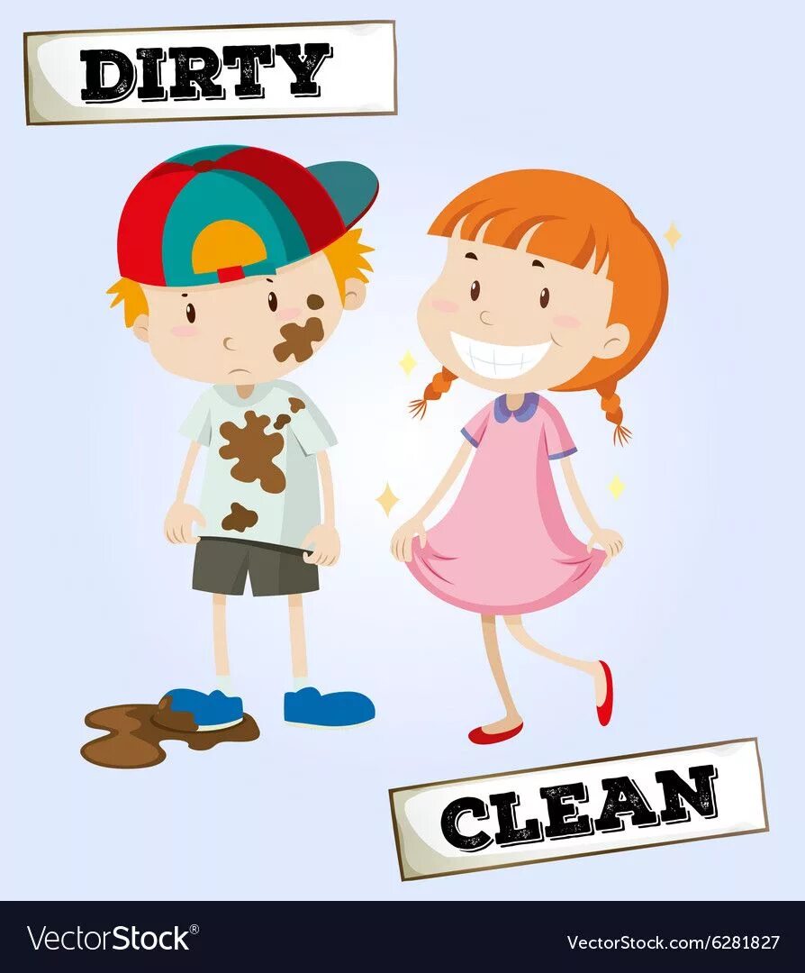 Opposite clean. Чистый и грязный Clipart. Грязный и чистый ребенок. Грязно чисто рисунки. Чистый и грязный мальчик.