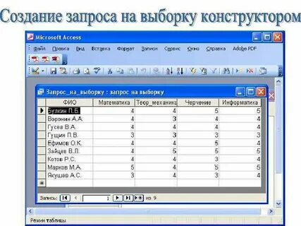 Извлечение данных из таблицы 1 класс математика