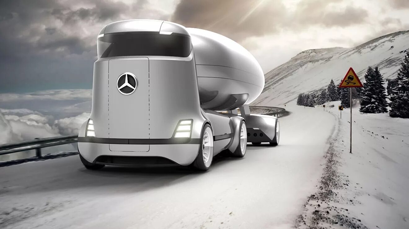 Включи машина грузовик. Mercedes Benz Future Truck. Грузовик Мерседес концепт. Mercedes Benz грузовик Design. Тягач Мерседес 2100.