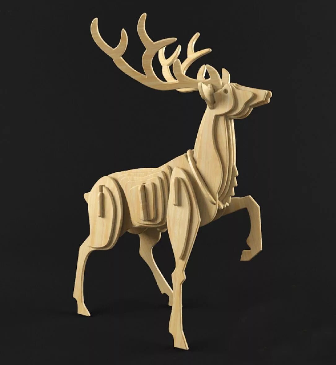 олень из фанеры. олень из фанеры.