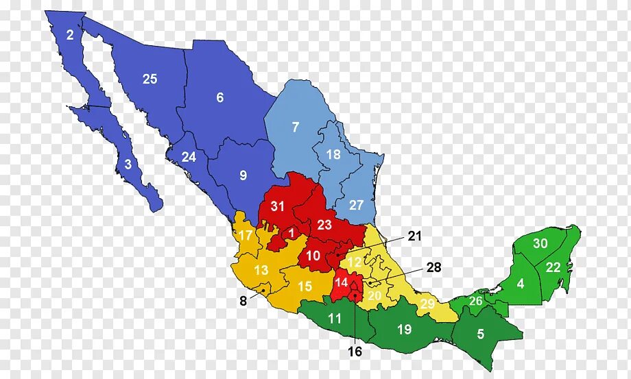 Штаты мексики. Административно-территориальное деление Мексики. Административное деление Мексики. Административное деление Мехико. Штаты Мексики на карте.