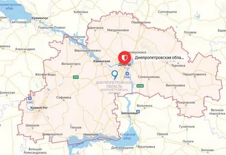 Днепропетровск на карте