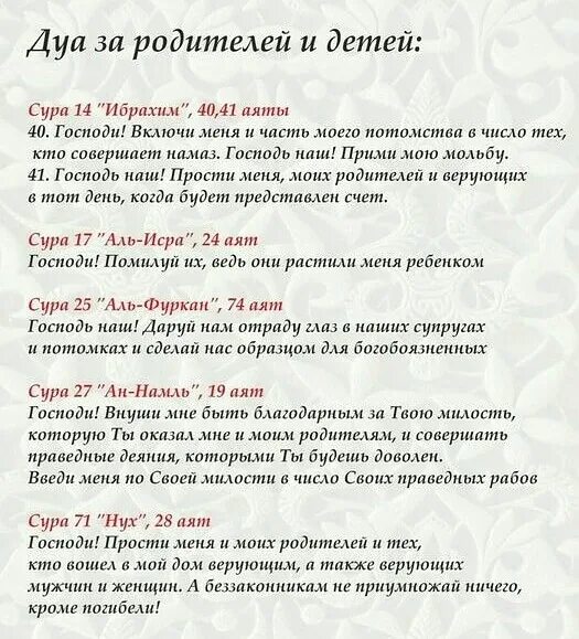 Умершие родители в исламе