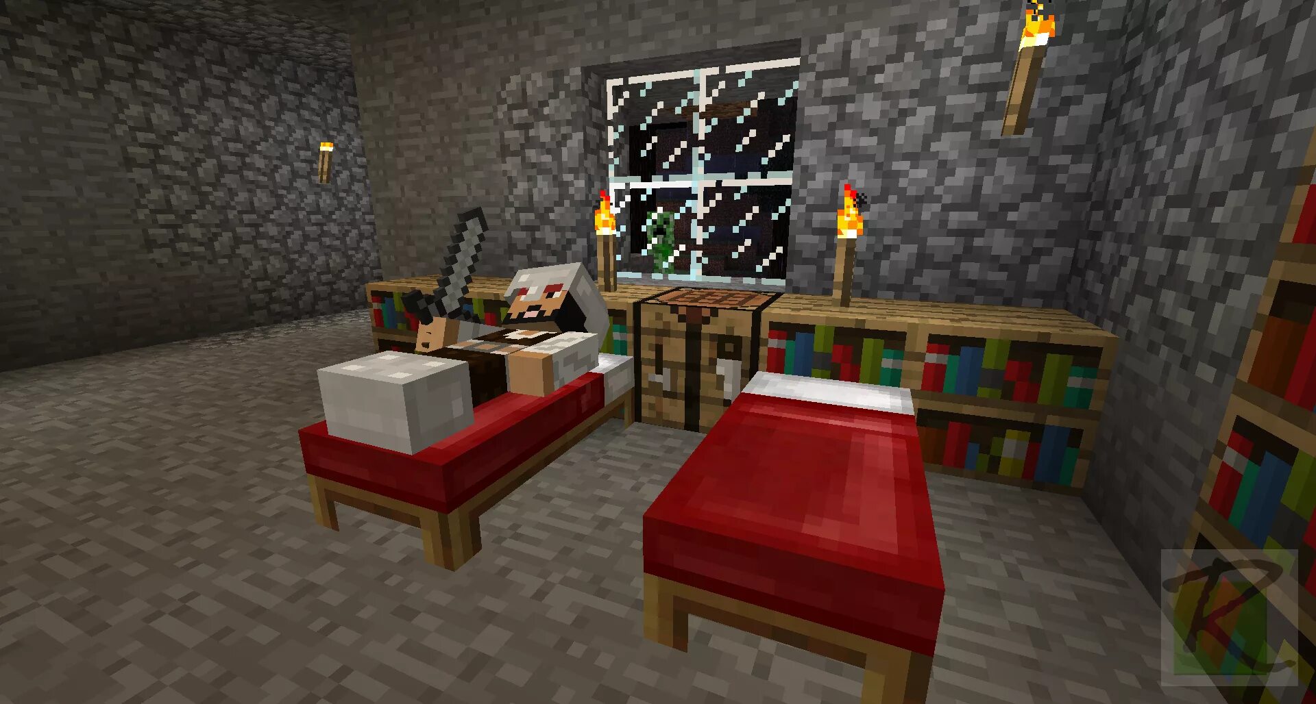 Житель майнкрафт. Сон майнкрафт. Minecraft сонный. Кровать в майне. Кровать из майнкрафта.