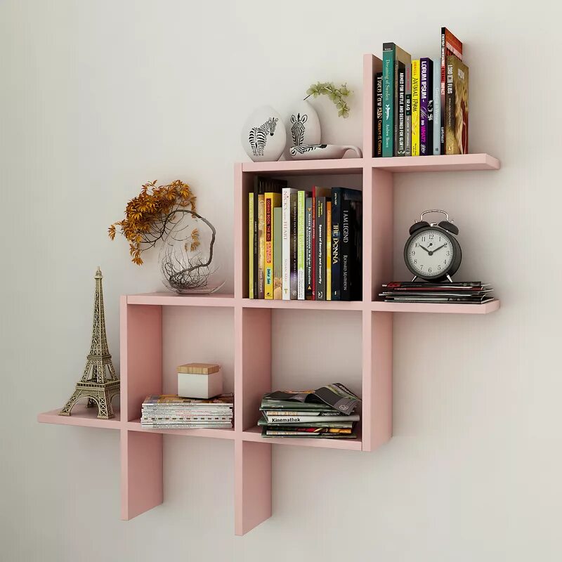 Книжные полочки. Полка &quot;wall shelf-s (bas wl-001)&quot; белая. полки в комнату. книжные полки. полки на стену.