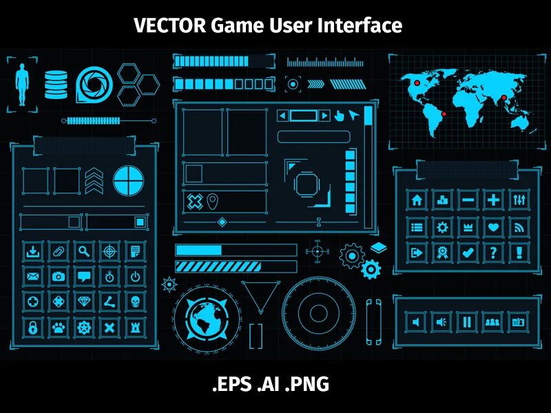 Sci fi gaming. Sci-Fi UI Интерфейс. Игровой Интерфейс. Элементы игрового интерфейса. Футуристический Интерфейс.