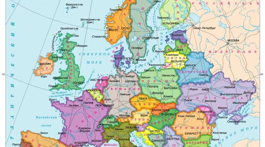 Европейские столицы карта. Карта зарубежной Европы со странами и столицами. Политическая карта Восточной Европы. Западная Европа политическая карта страны и столицы. Карта Западной Европы политическая современная.