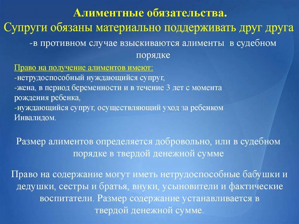 Муж должен содержать жену. Супруги обязаны. Супруг обязан. Фактические воспитатели. Когда супруги обязаны поддерживать материально друг друга.