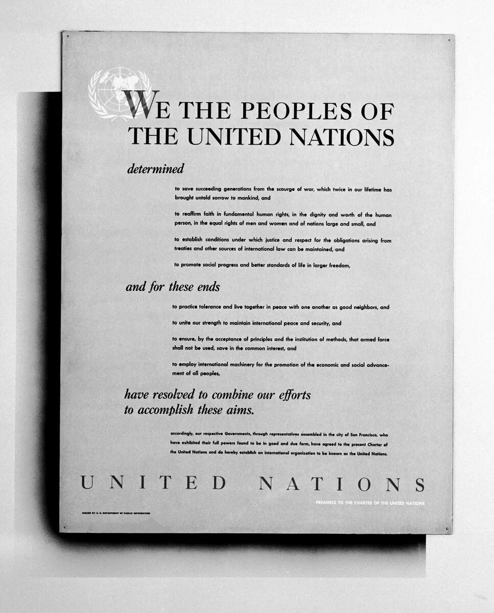 Преамбула устава ООН. Устав ООН 1945. Un Charter. We the people of the United Nations.