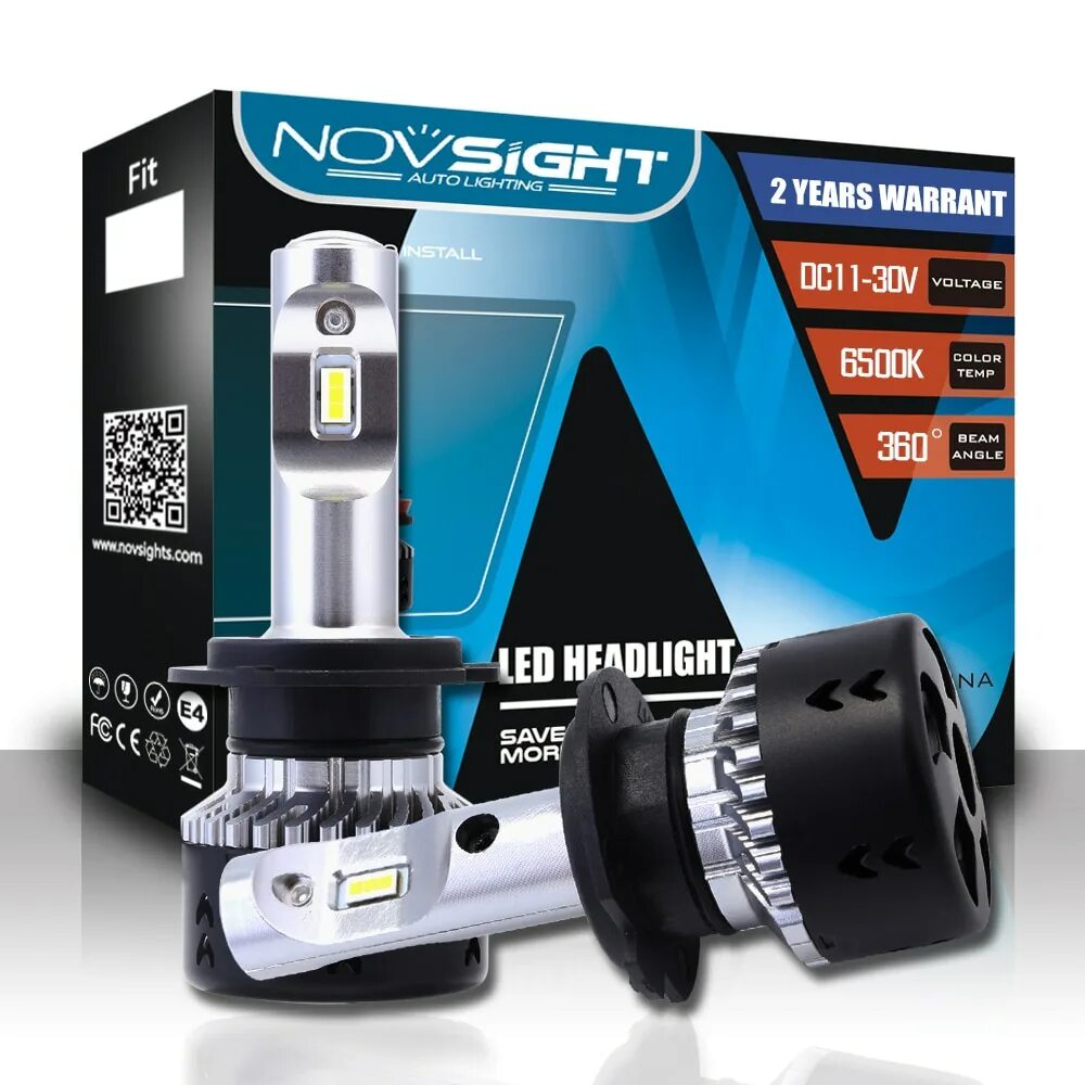 Novsight n50 h1. Светодиодная лампа novsight. Led лампа h4 novsight. Led headlight h4 6500k. Led headlight auto led lighting system h7.