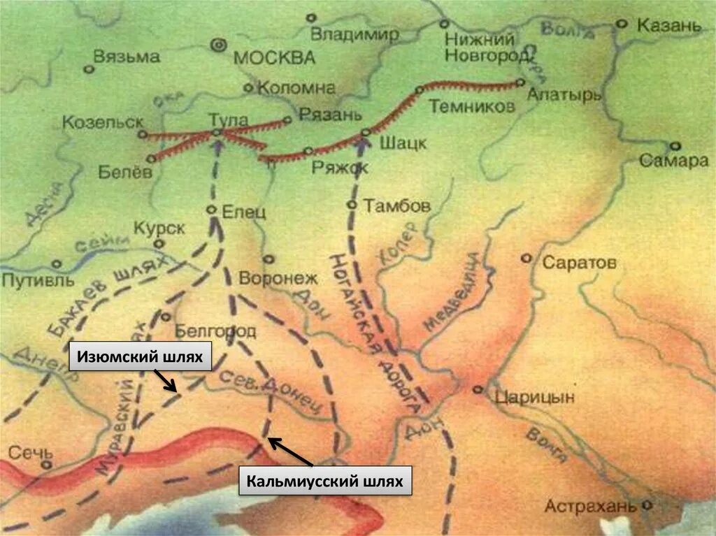 Система оборонительных сооружений против набегов крымцев