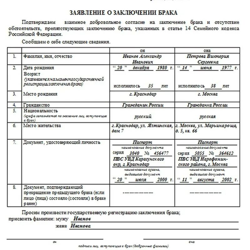 Что нужно чтобы подать загс. Заключение брака пример заполнения. Бланк заявления в ЗАГС на регистрацию брака образец. Шаблон заявления о заключении брака. Как заполнять заявление на брак.