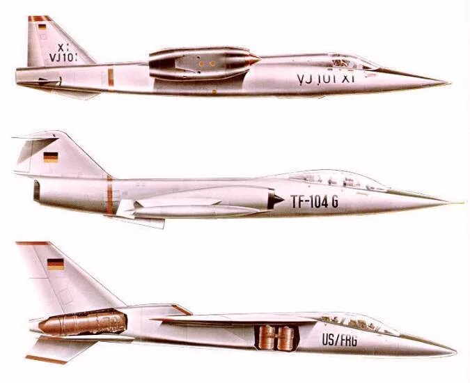 Bv vg. F-104 VTOL. СВВП vj101. EWR VJ 101. Lockheed Ryan f-104 VTOL.