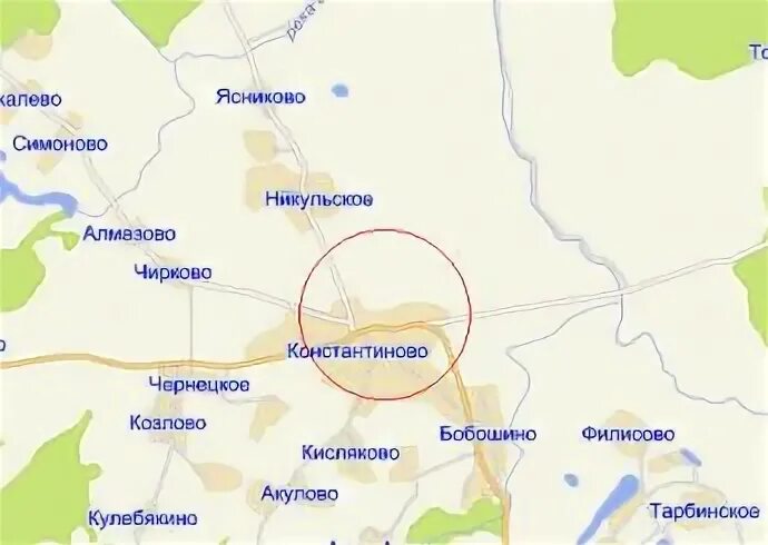 Константиново на карте